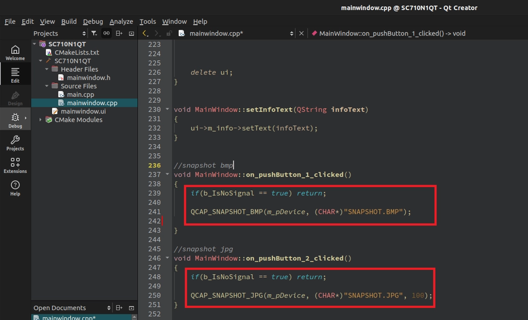 9-5 Callback and Image Snapshot Example